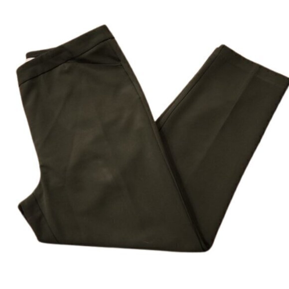[Valerie Stevens] Green Hi Rise Straight Leg Pants - Size 14